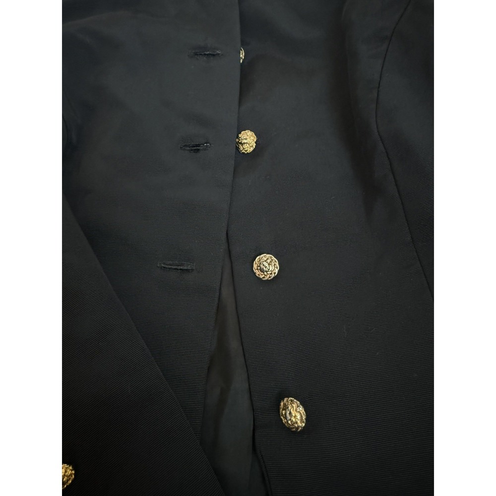 Vintage vicky tiel couture blazer Black Size Xs/s Gold Buttons‎ Elegant Paris - Picture 8 of 12